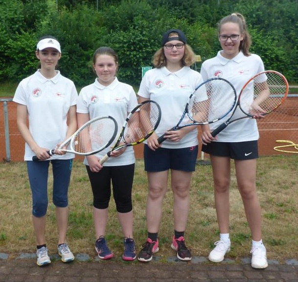 2018-06-08 Tennis U14 Auswaerts in Dudenhofen Mannschaftsfoto